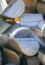 Turned Logs at Skyline Custom Log yard